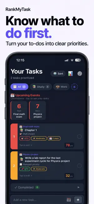 RankMyTask screenshot 1