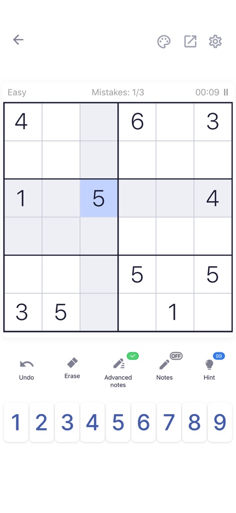 Sudoku Puzzle - Brain Games - Introduce new players to Sudoku with the more approachable 6x6 grid variation, featuring a simplified layout perfect for learning the basics.