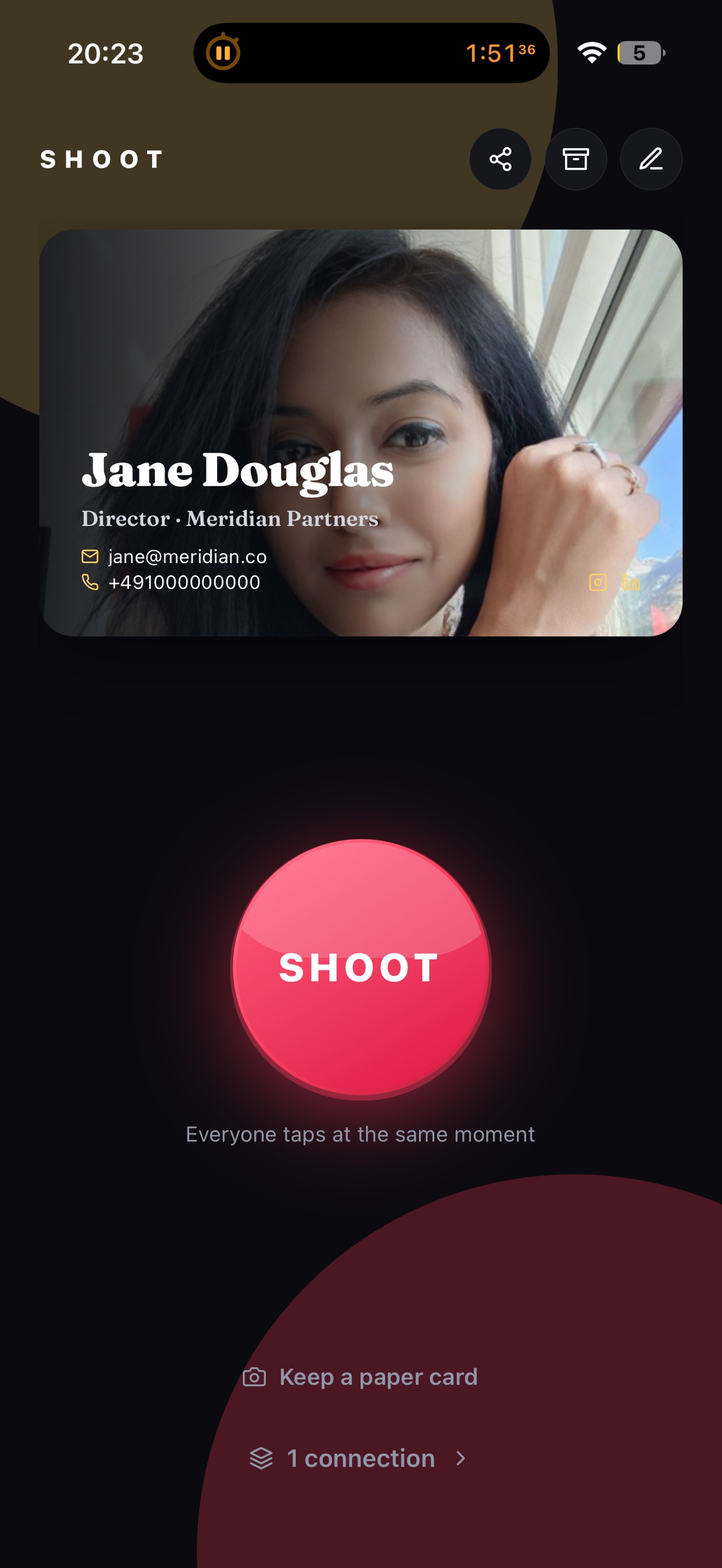 Screenshot 1 of SHOOT: Business Cards