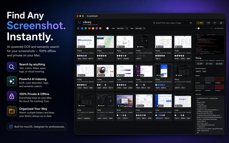 ScreenSlate: Screenshot Search iPhone screenshot