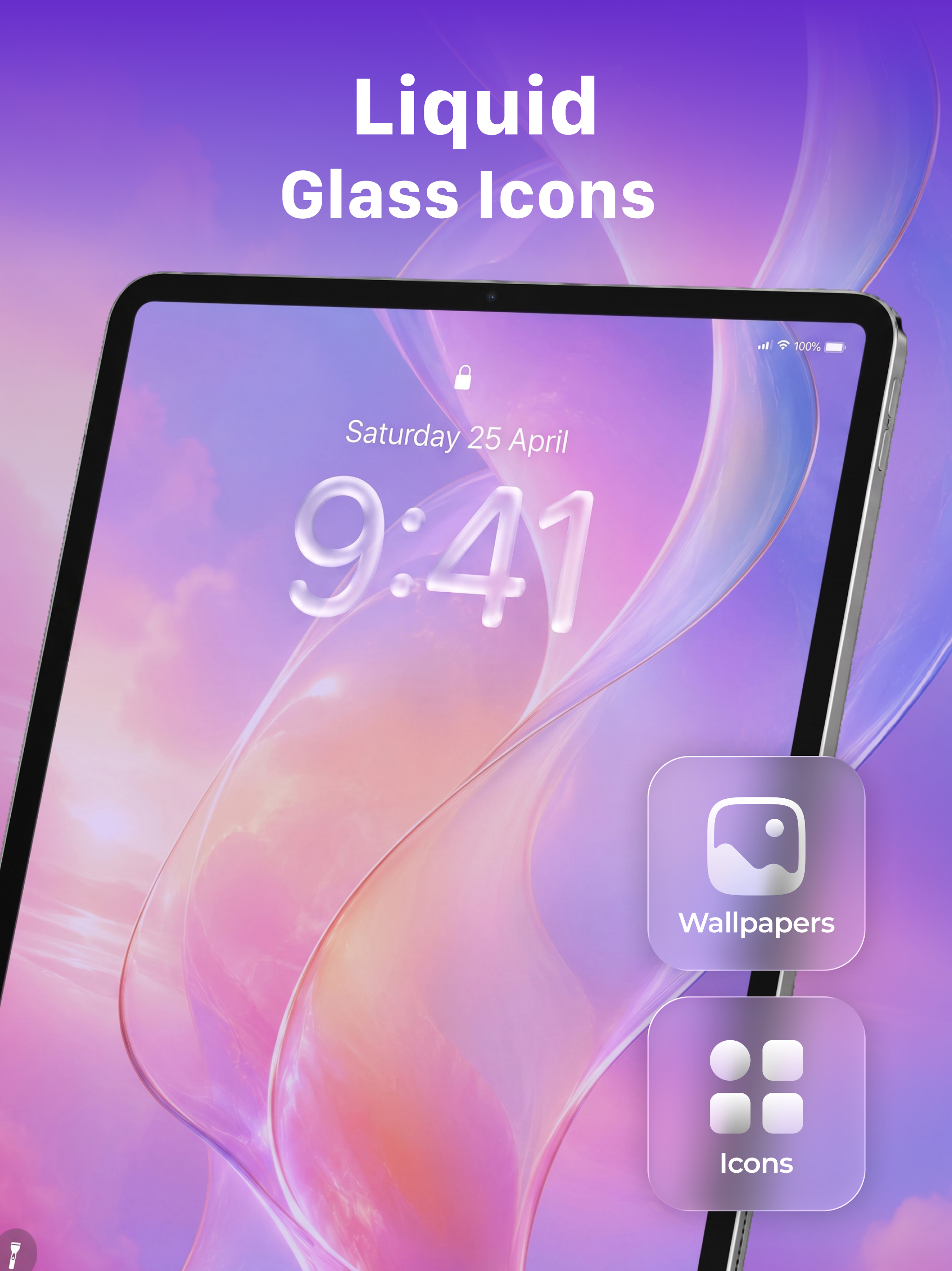 Liquid Glass Wallpaper OS 27