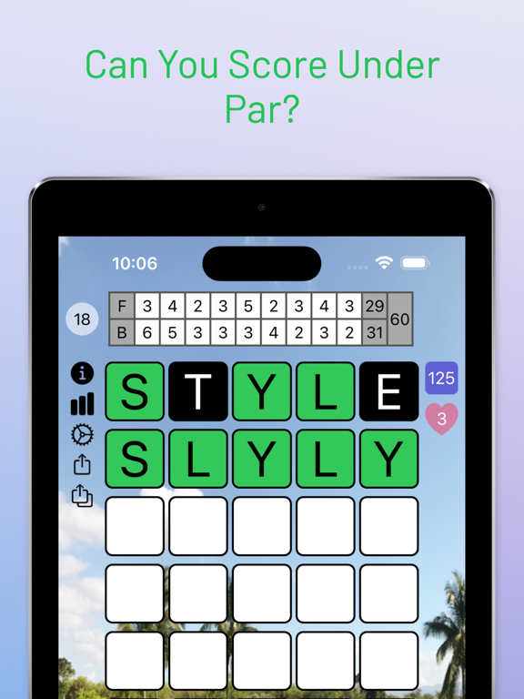 Golfle iPad screenshot