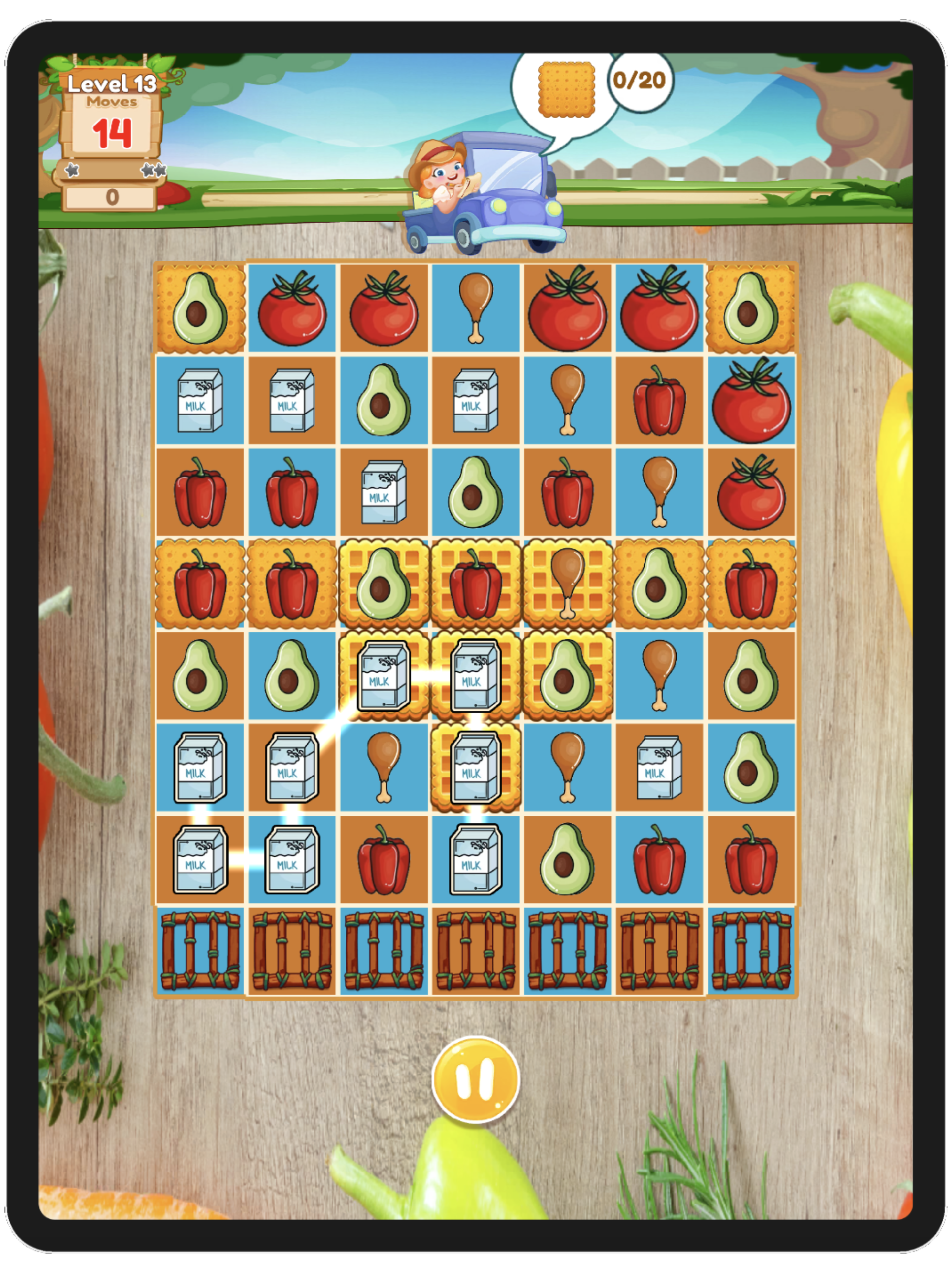 Food Super Shop : Link Puzzle