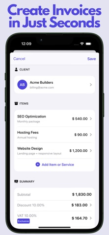 Invoice Generator: BillSwift screenshot