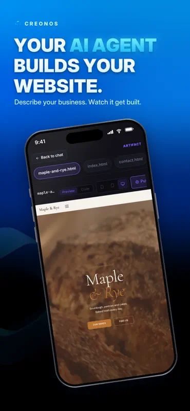 CreonOS: AI Website Builder screenshot 1 of 9