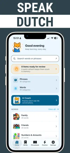 Learn Dutch - Phrases & Words screenshot 1