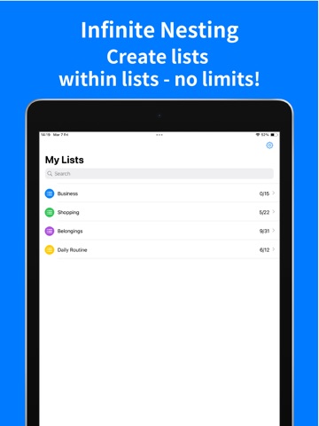 Checklist Maker-Grocery & Work iPad screenshot