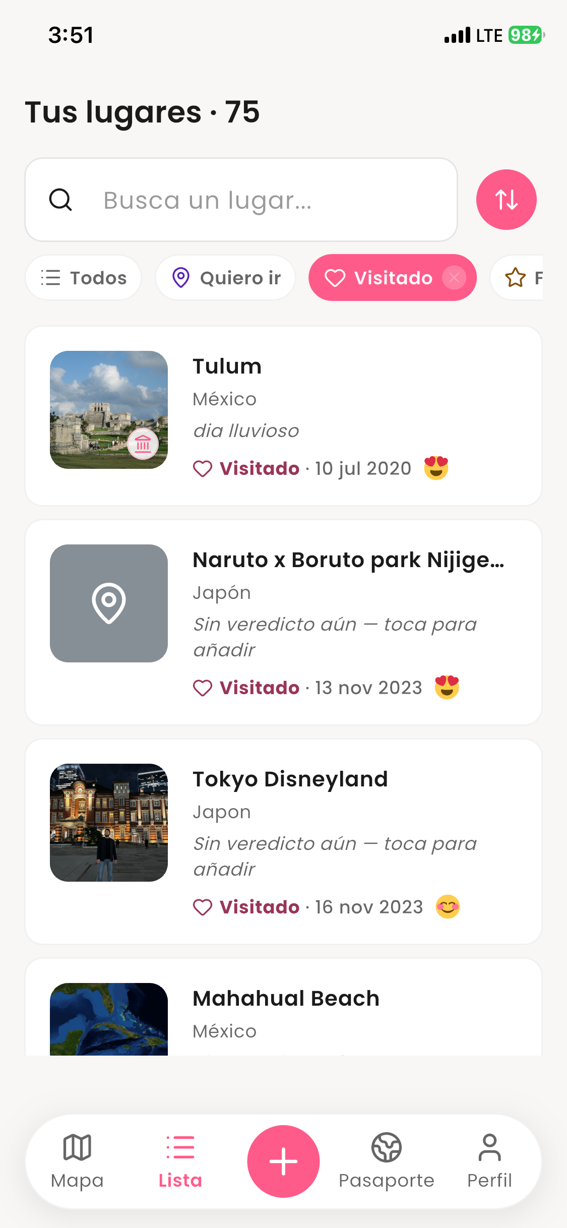 Wishpoints: Travel Map screenshot 2