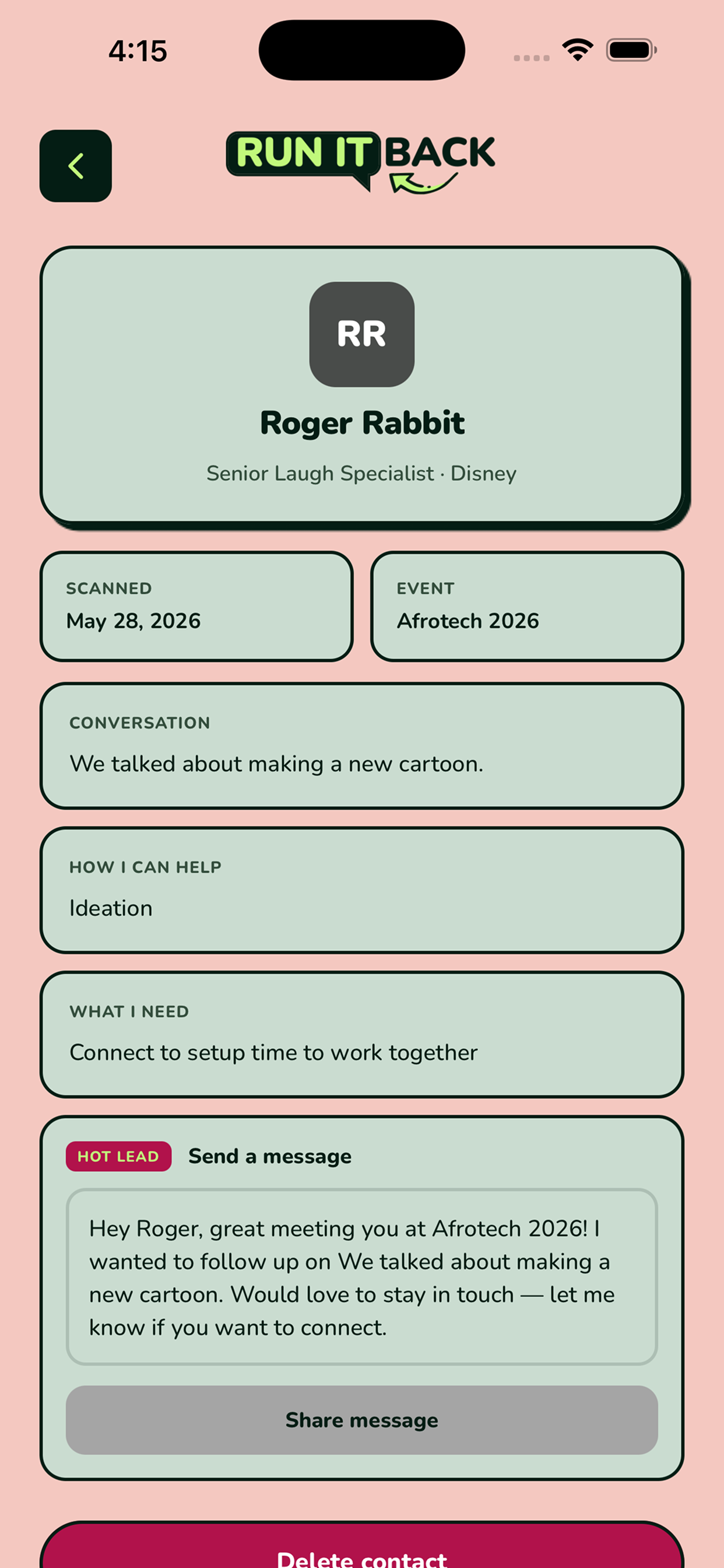 Run it Back Networking screenshot 5