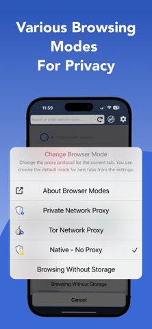 Onion Browser : Private VPN iPhone screenshot