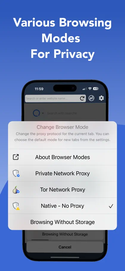 Onion Browser - Unlimited VPN screenshot 5 of 6