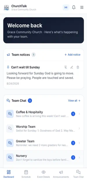 ChurchTalk Volunteer screenshot 1
