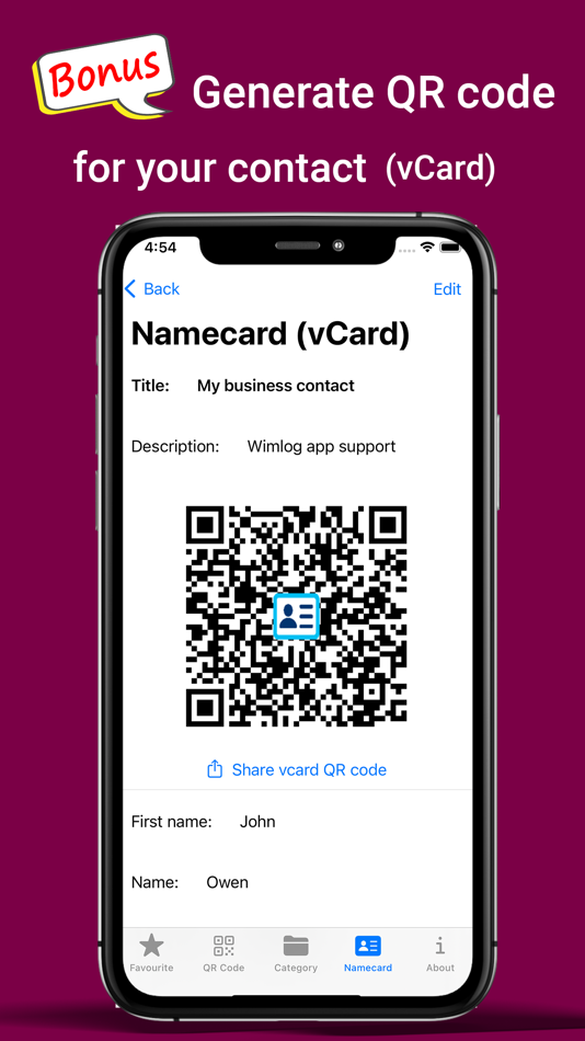 #5. QR generator + storage (iOS) 由: Wimlog