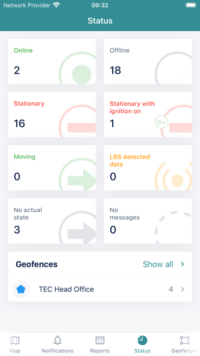 TEC Vehicle Tracking Screenshot