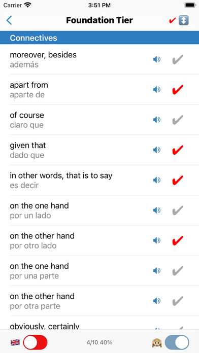 cRaMiT Spanish GCSE Vocabulary Screenshot