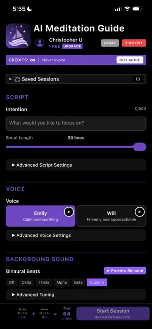 AI Meditation Guide screenshot 1