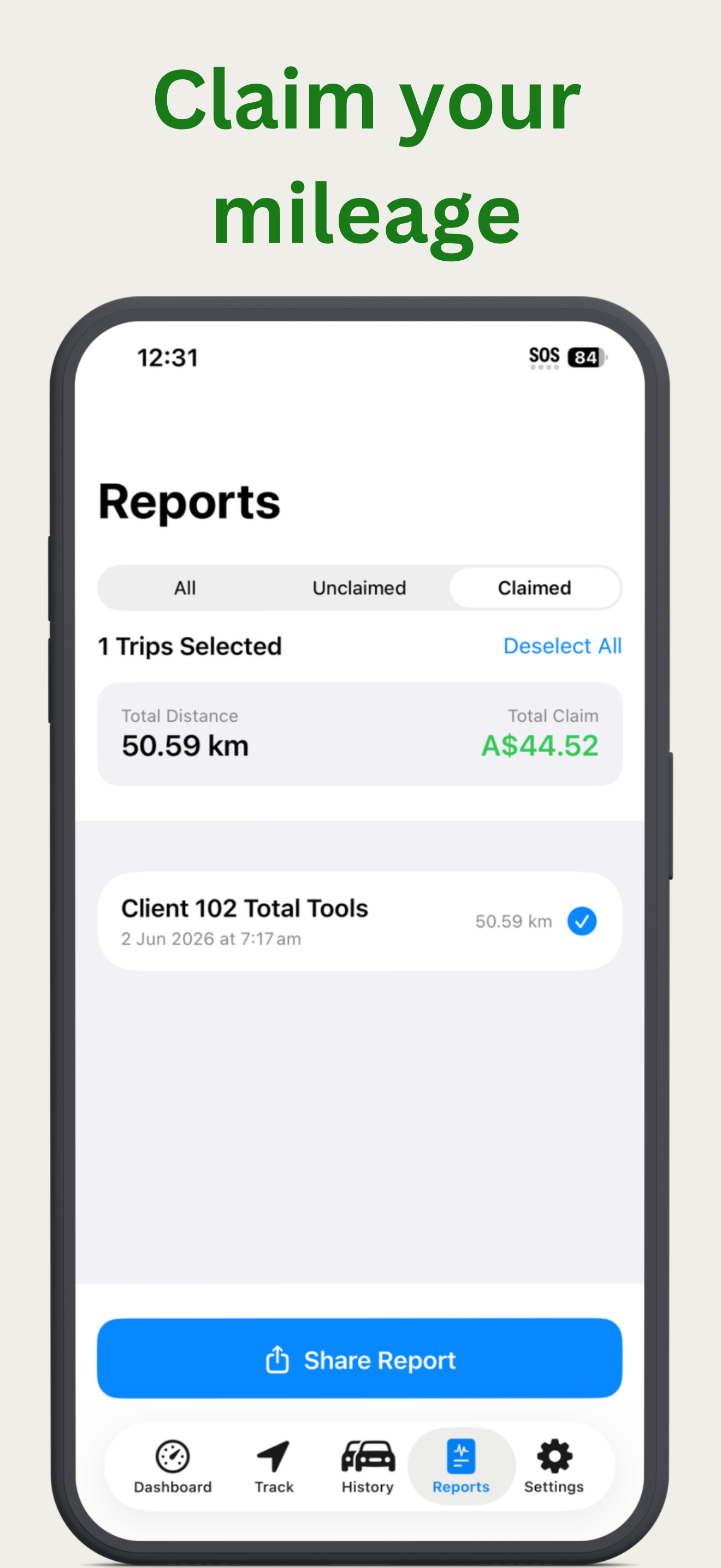 Mileage Tracker - Car Logbook