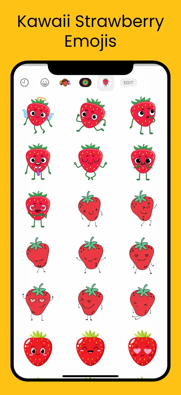 Screenshot #2 pour Kawaii Strawberry Emojis