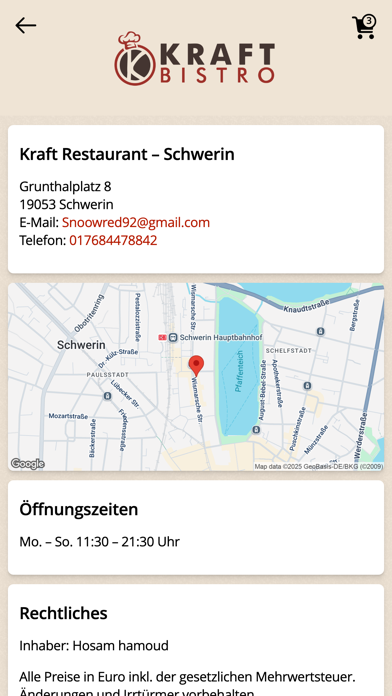 Kraft Bistro Schwerin screenshot