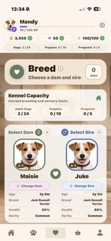 My Kennel: Dog Breeding Game iPhone screenshot