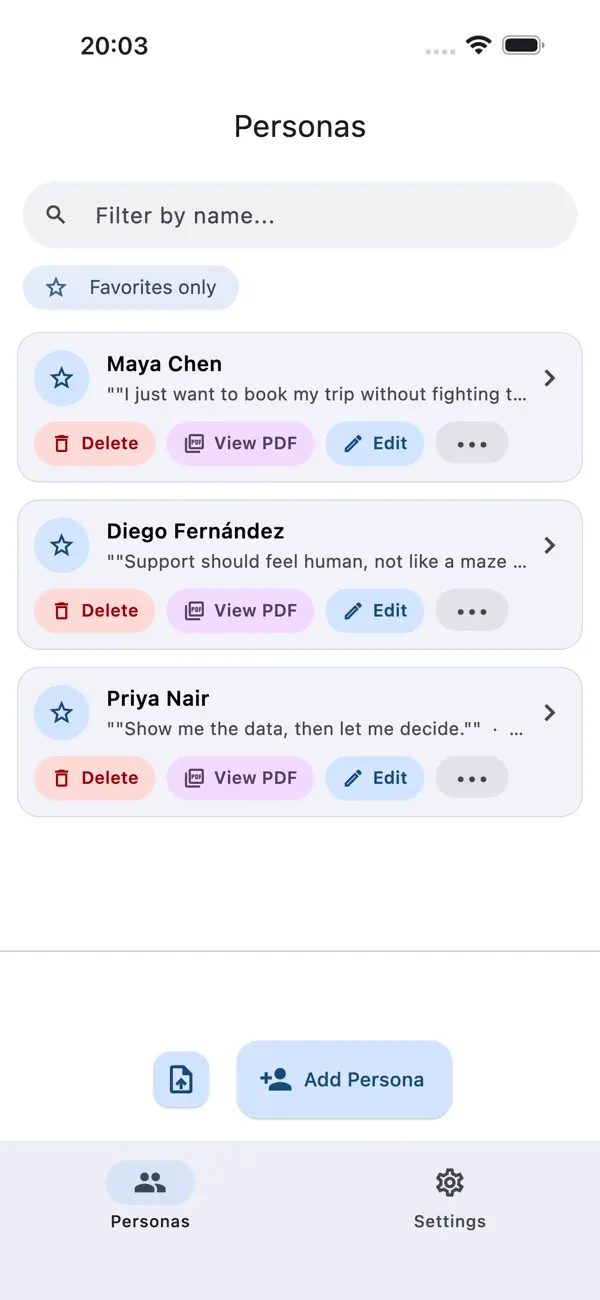 Screenshot #1 pour UX Persona Creator