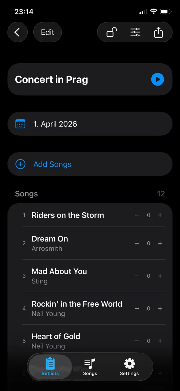 Screenshot #3 pour Gig Songbook