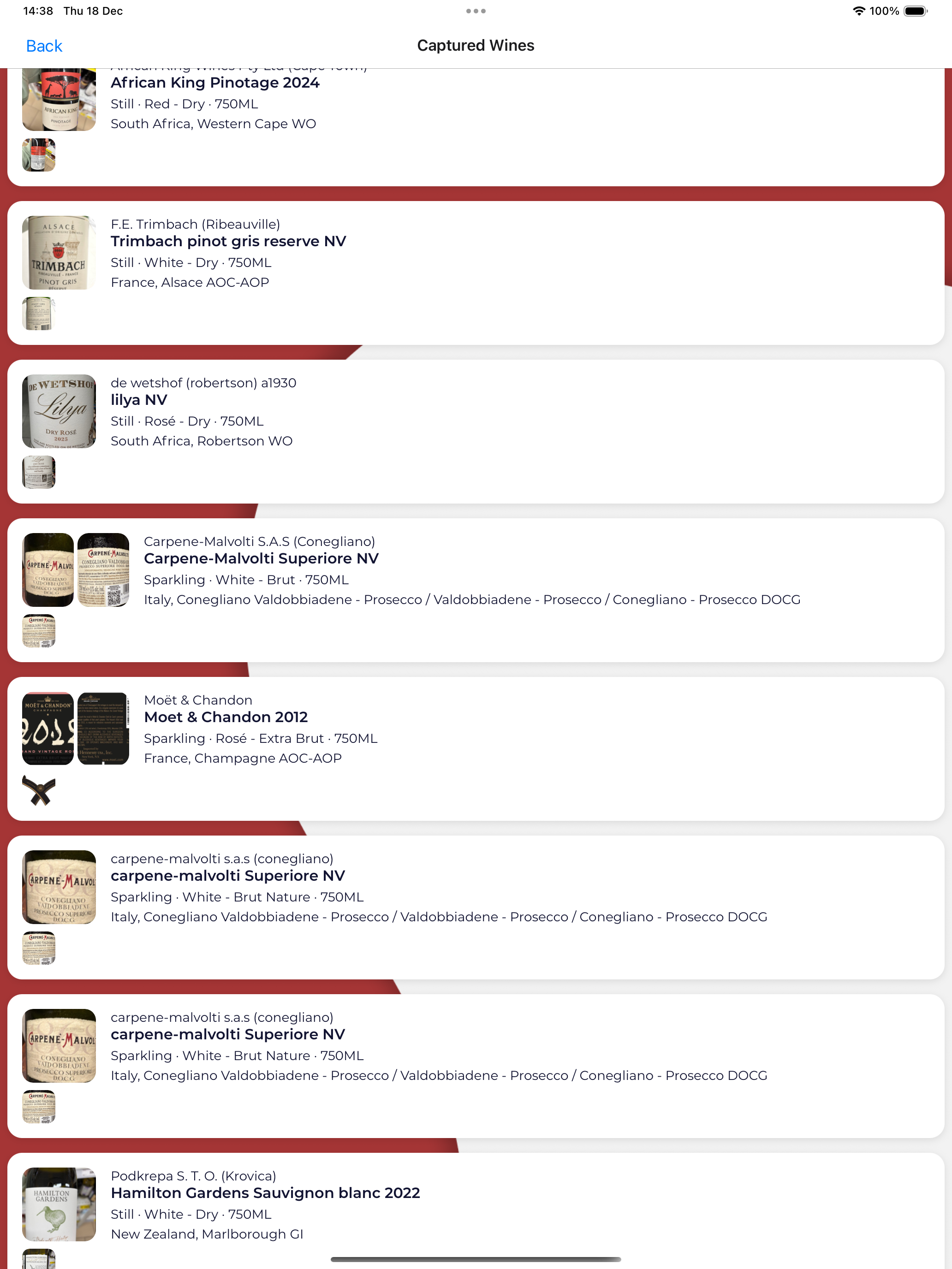 World Wine List screenshot 8