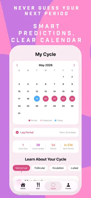 CycleFit - Period & Diet screenshot 2