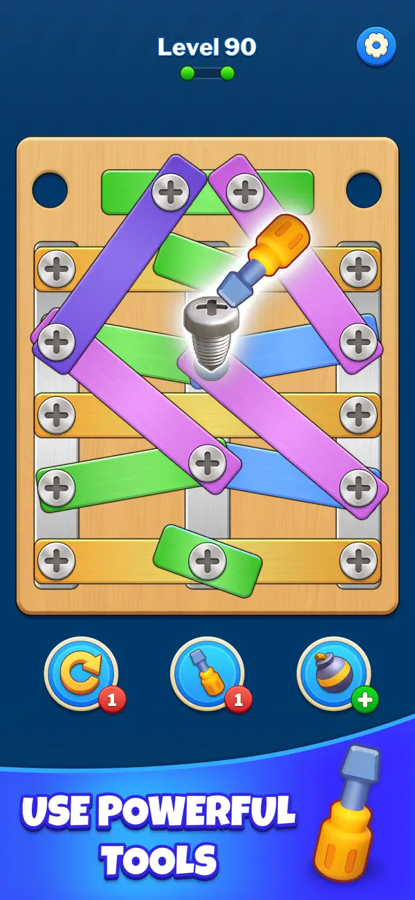 #3. Screw Sort: Nuts Bolts Puzzle (iOS) By: Guru Smart Holding Limited
