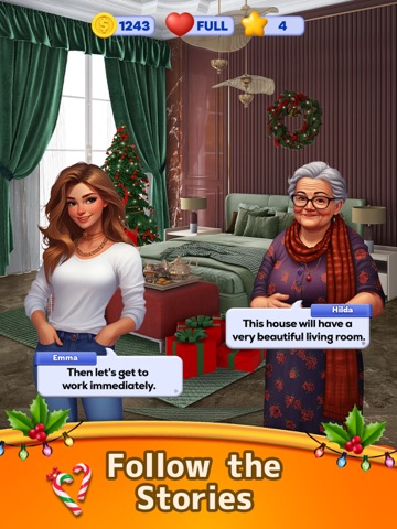 Christmas Home Design Game iPad screenshot