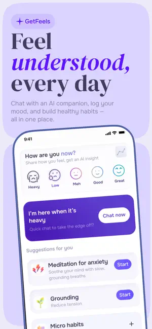 GetFeels: AI Mood Support screenshot 1