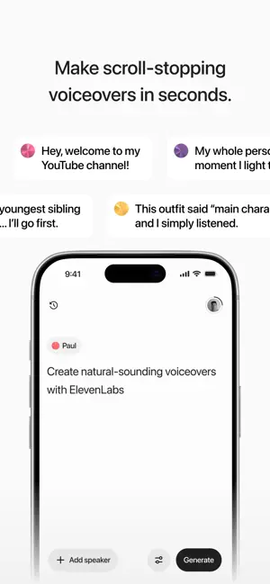 ElevenLabs: AI Voice Generator iPhone screenshot 1