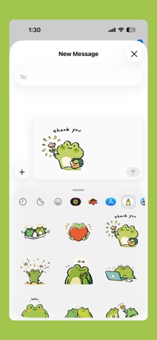 frog animal sticker chat screenshot