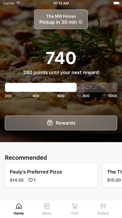 The Mill House iPhone screenshot 1 - Food & Drink app