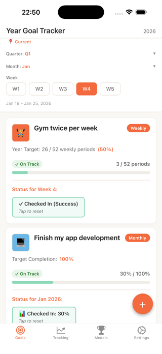 Year Goal Progress Screenshot 2 of 4