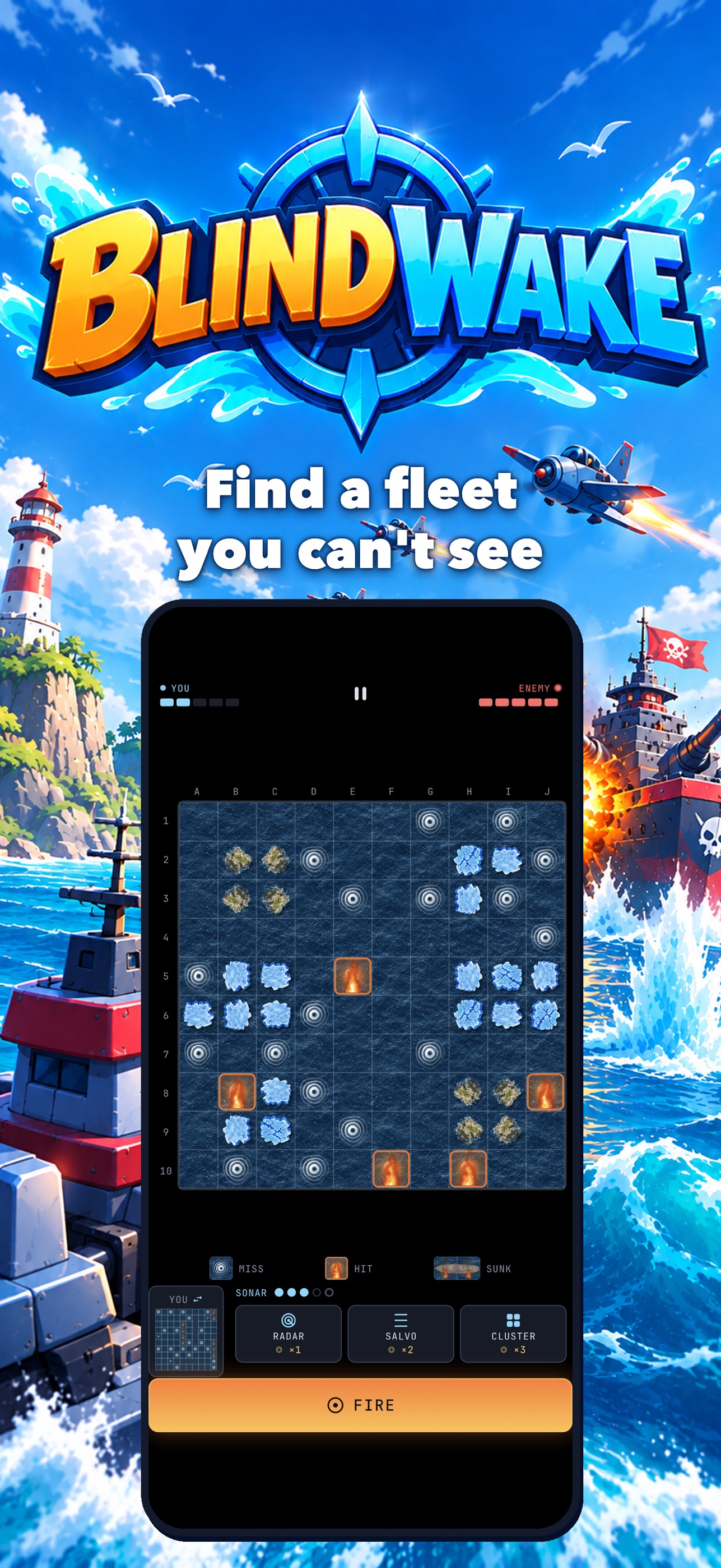 Screenshot 1 of Blindwake: Hidden Fleet