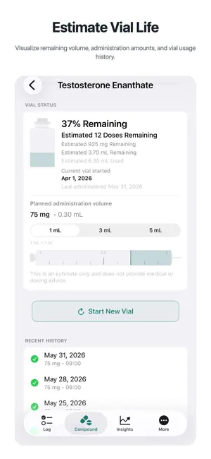 Riptide: Peptide/TRT Tracker screenshot 4