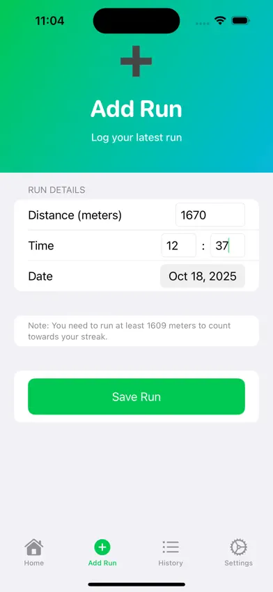 1 Mile Run Streak screenshot 2