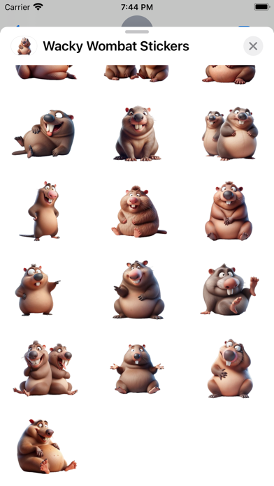Screenshot #3 pour Wacky Wombat Stickers