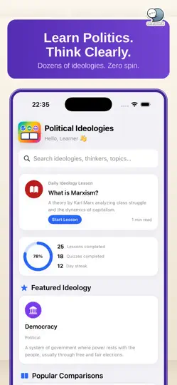 Captura de pantalla de Political Ideologies Guide en iPhone 1