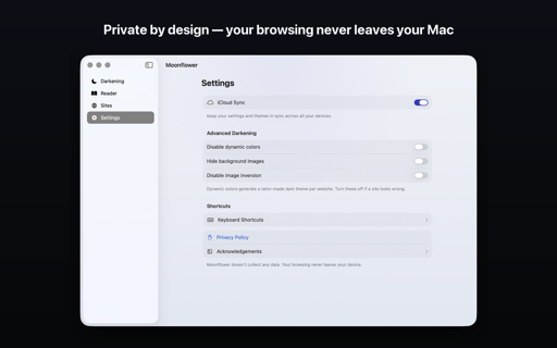 Moonflower: Dark Mode & Reader screenshot 13