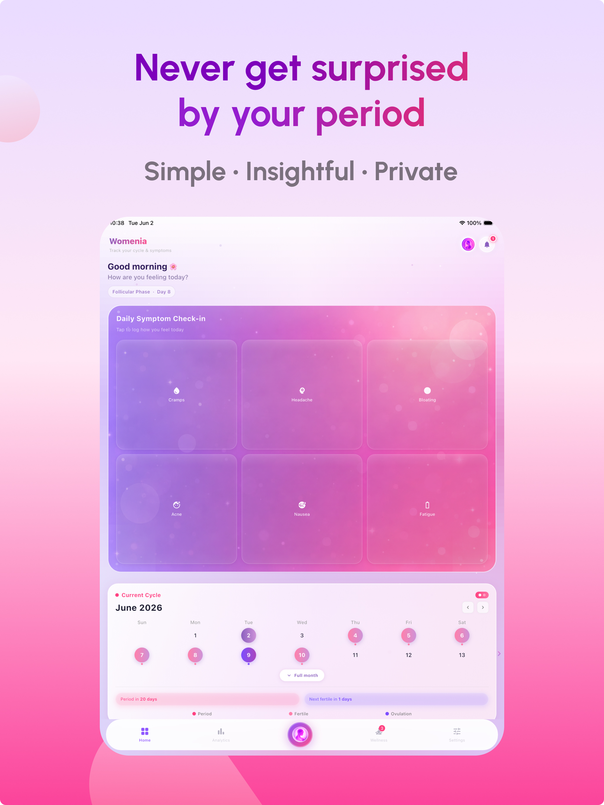 Womenia: Period Tracker & Care screenshot 7