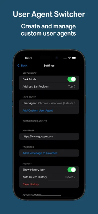 User Agent Switcher + screenshot 3