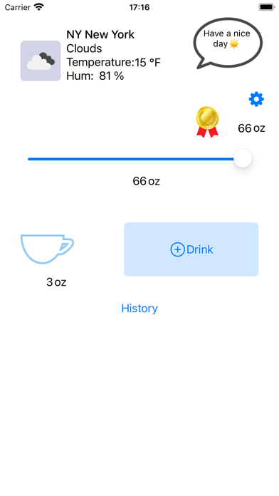 Water Requirement Screenshot