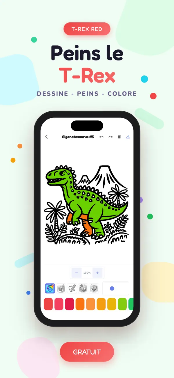 Screenshot #2 pour Dinosaures à Colorier - Chroma