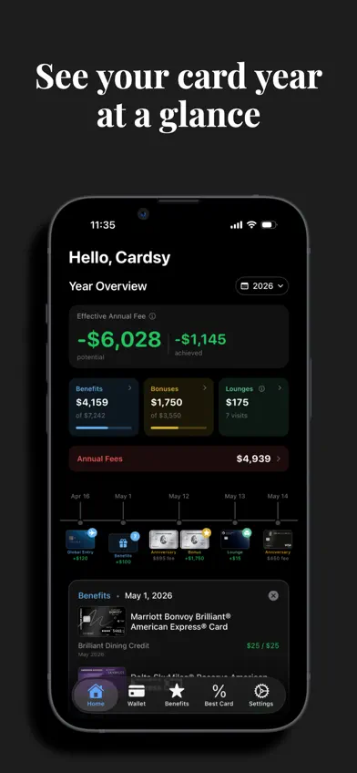 Cardsy: Credit Card Tracker screenshot 1