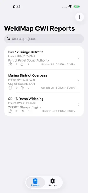 WeldMap CWI Reports screenshot 1
