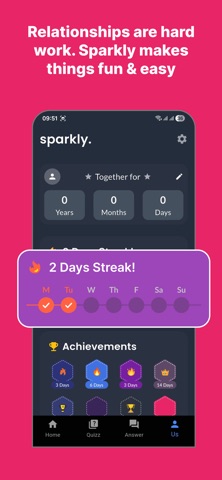 sparkly couple app iPhone screenshot