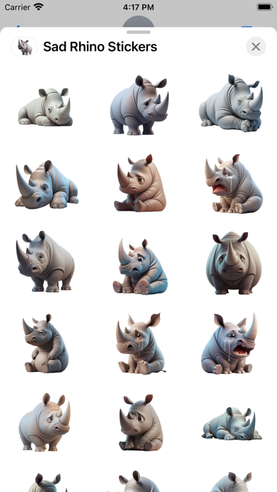 Screenshot #1 pour Sad Rhino Stickers