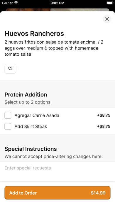 J's Brothers Restaurant iPhone screenshot 3 - Food & Drink app